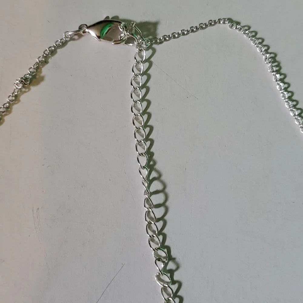 Fashion rhinestone necklace with delicate thin chain and lobster claw cl…